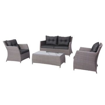 4PCS empfindliche Wicker im Freien Aufenthaltsraum-Sofa-Möbel-Einstellung